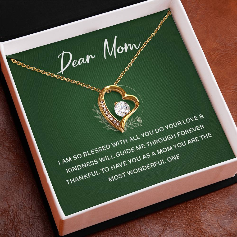 Dear Mom Blessed To Have You Necklace Love You Mom Necklace Best Mom Ever Necklace Eternal Bond With Mom Necklace Meaning Thoughtful Gift For Mindful Gift For Mom Necklace For Family Bond Dear Mom Necklace Gift