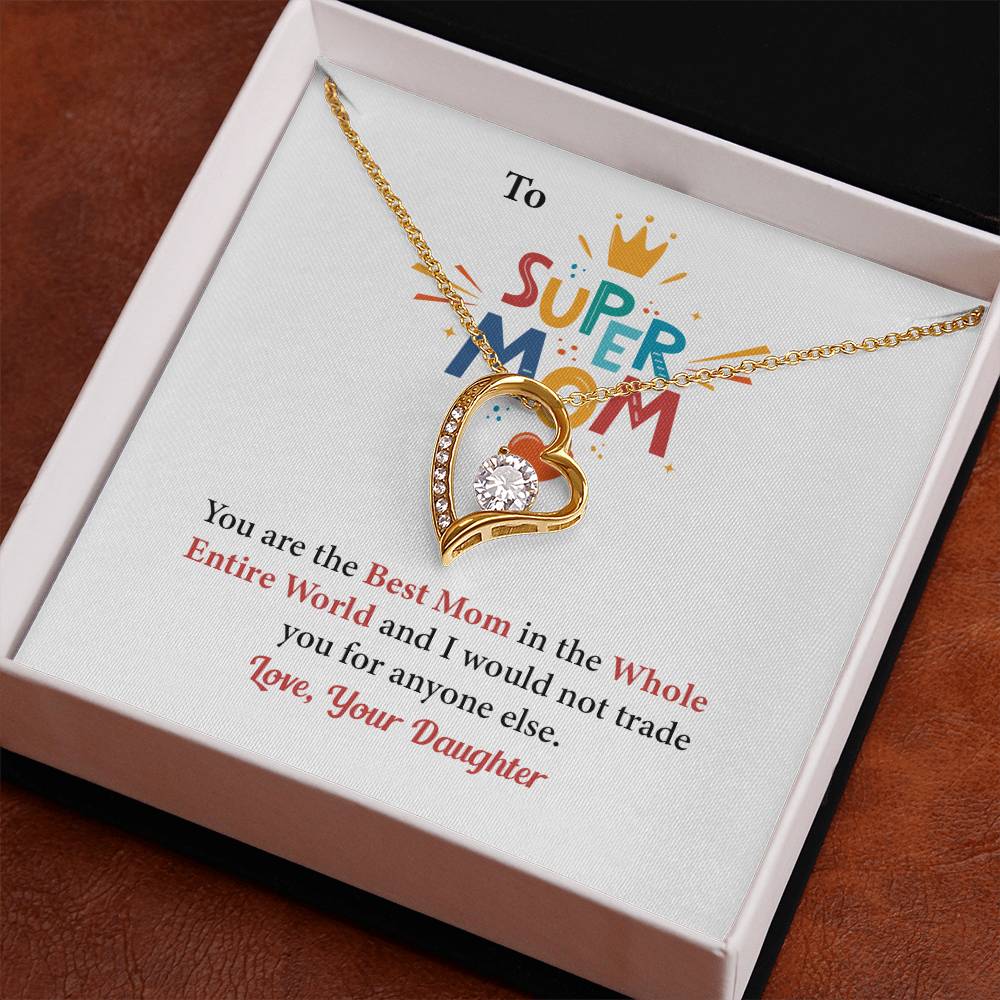 To Super Mom Thoughtful Gift For A Loving Mom Elegant Jewelry Sentimental Pendant Beautiful Necklace For A Special Connection Loving Pendant Special Necklace Thank You Pendant For A Super Mom Sentimental Jewelry