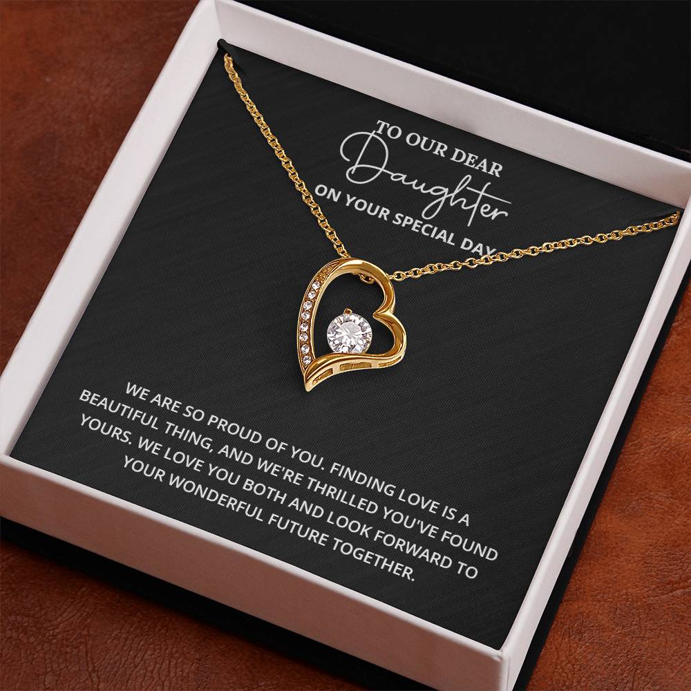 To Our Dear Daughter Daughter Engagement Necklace Engagement Gift For Daughter Sentimental Gift For Daughter’s Engagement Jewelry Gift For Daughter’s Engagement Daughter’s Special Day Necklace Meaningful Gift For Daughter’s Engagement