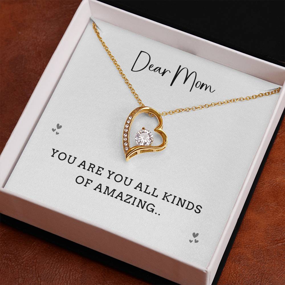 Dear Mom, Amazing Mom Necklace Gift Best Necklace Gift For Mom Inspirational Necklace Gift Thoughtful Necklace Gift Best Mother’s Day Necklace Gift Amazing Mom Celebration Necklace Gift Thoughtful Gift Necklace For Mothers