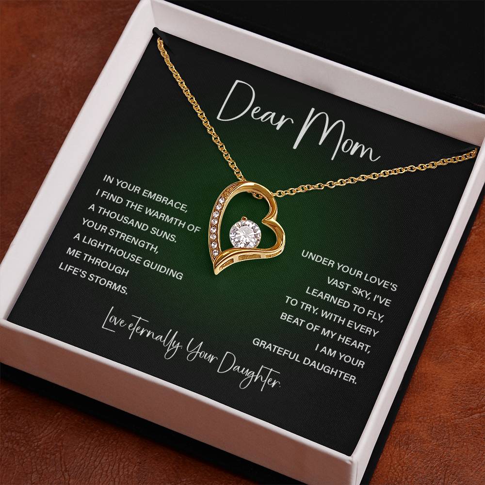 Dear Mom, Mother’s Day Necklace For Mom Best Birthday Gift Necklace Thoughtful Anniversary Necklace Heartfelt Christmas Gift Thank You Necklace Gift Necklace With Message Card