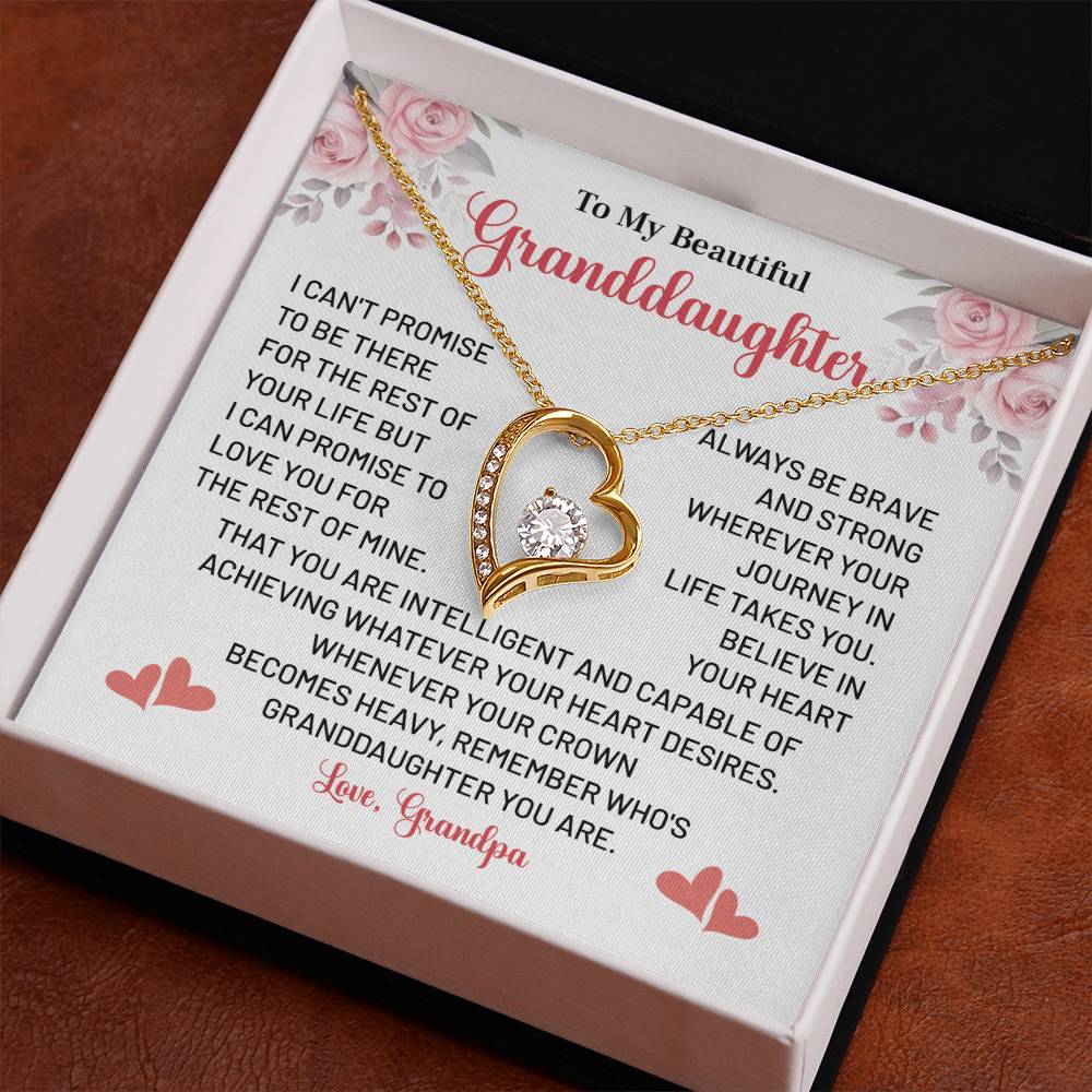 Granddaughter Necklace from Grandpa – Gift Box Message