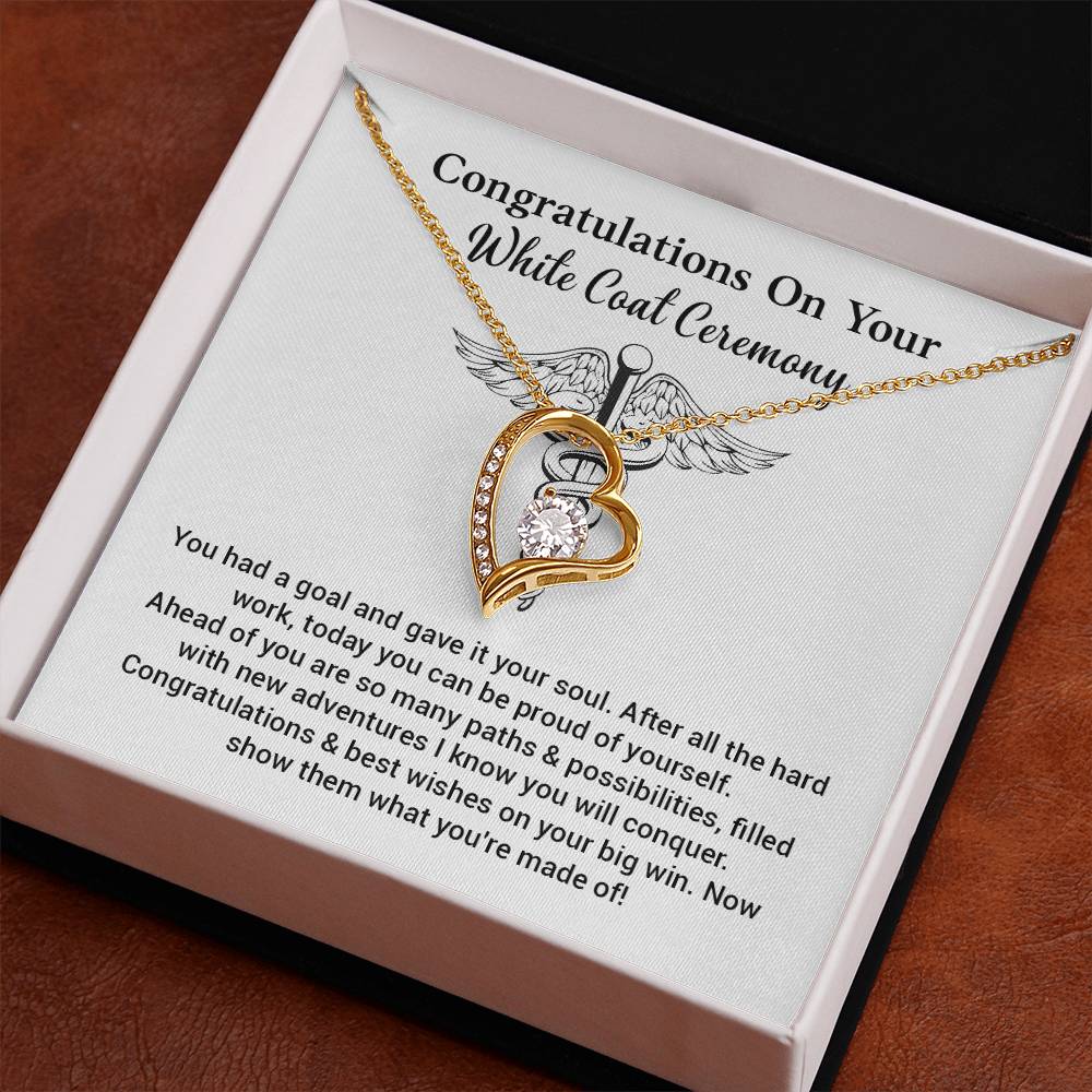 Congratulations On Your White Coat Ceremony Congratulations Necklace Inspirational Jewelry Gift Meaningful Gift For Graduates New Adventures Necklace Motivational Jewelry Personal Growth Jewelry Best Wishes Necklace