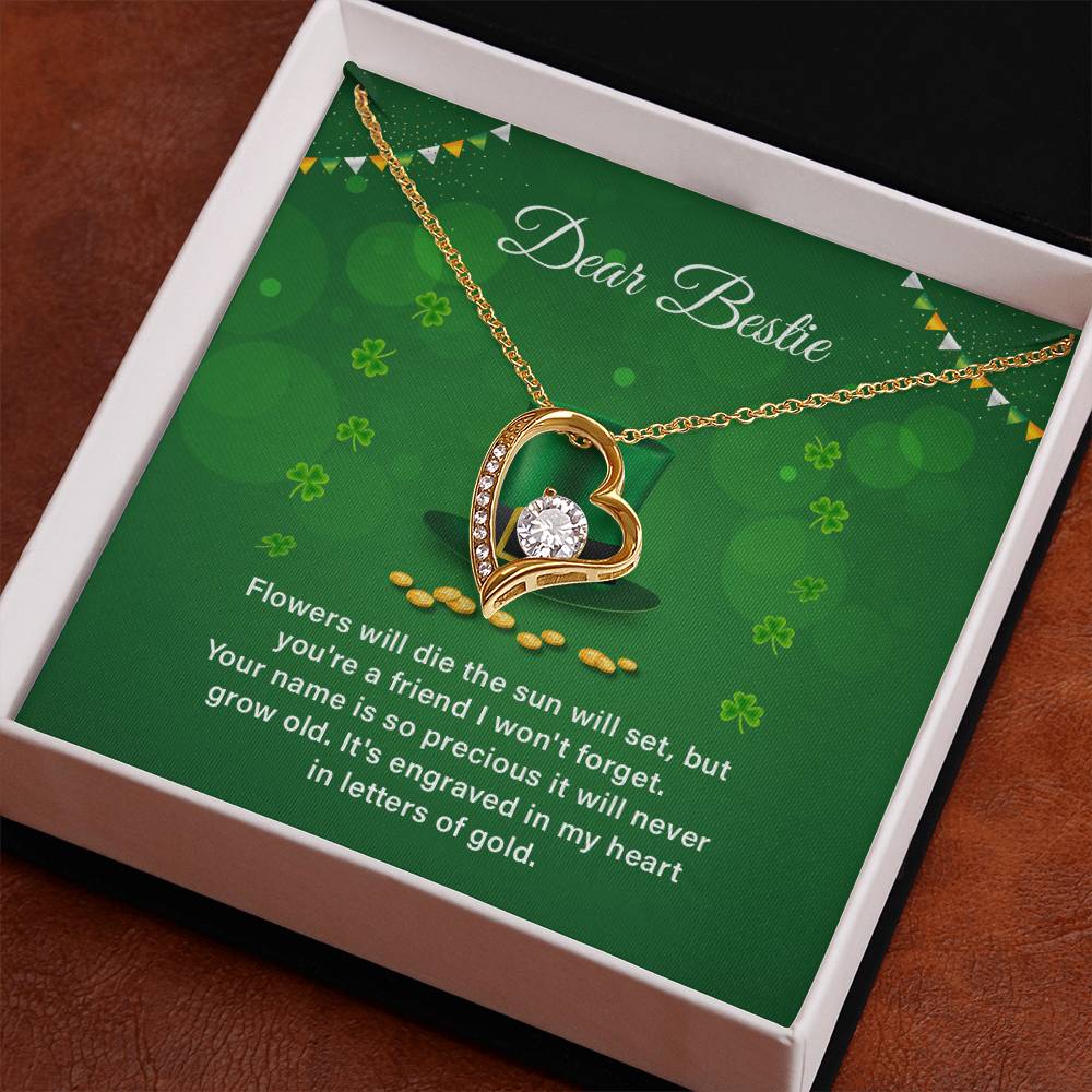 Dear Bestie, Friends Forever Keepsake Timeless Bonds Of Friendship Heartfelt Sentiments For Friends Golden Memories Jewelry Celebrate Our Connection Friendship Appreciation Gift Best Friend Love Necklace Gift From Brother, Sister