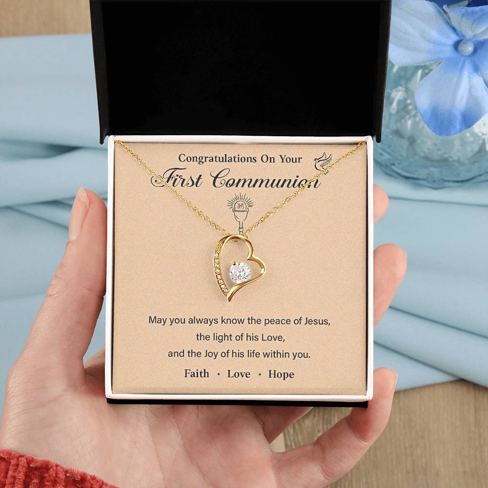 Congratulations On Your First Communion necklace for presence of Jesus thoughtful gift for first communion special occasion gift for first communion meaningful gift for first communion first communion necklace gift gift for first communion