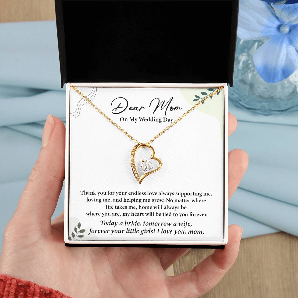 Dear Mom On My Wedding Day Heartfelt Necklace Gift From Daughter Dear Mom On My Wedding Day Mother Wedding Day Gift Sentimental Gift For Mother From Daughter Forever Your Little Girl Wedding Gift Gift For Mom On Daughter’s Wedding Day