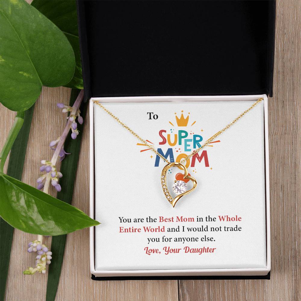 To Super Mom Thoughtful Gift For A Loving Mom Elegant Jewelry Sentimental Pendant Beautiful Necklace For A Special Connection Loving Pendant Special Necklace Thank You Pendant For A Super Mom Sentimental Jewelry