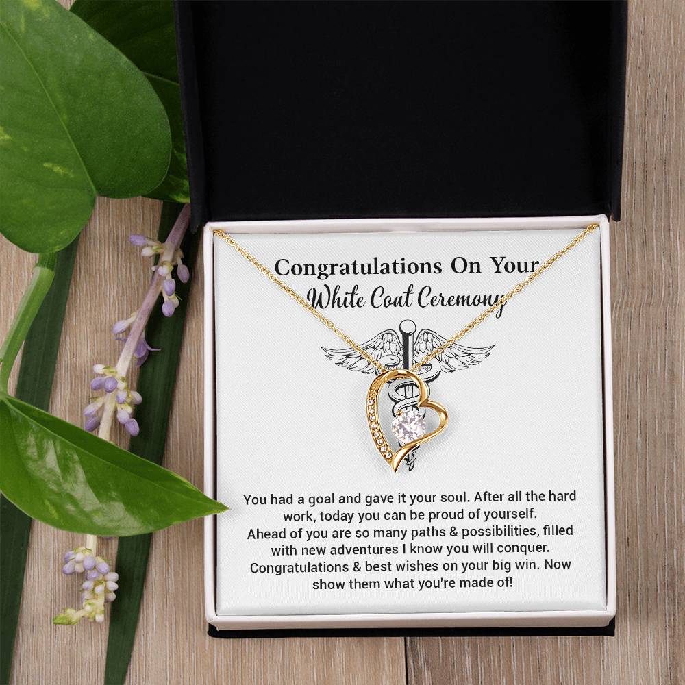 Congratulations On Your White Coat Ceremony Congratulations Necklace Inspirational Jewelry Gift Meaningful Gift For Graduates New Adventures Necklace Motivational Jewelry Personal Growth Jewelry Best Wishes Necklace