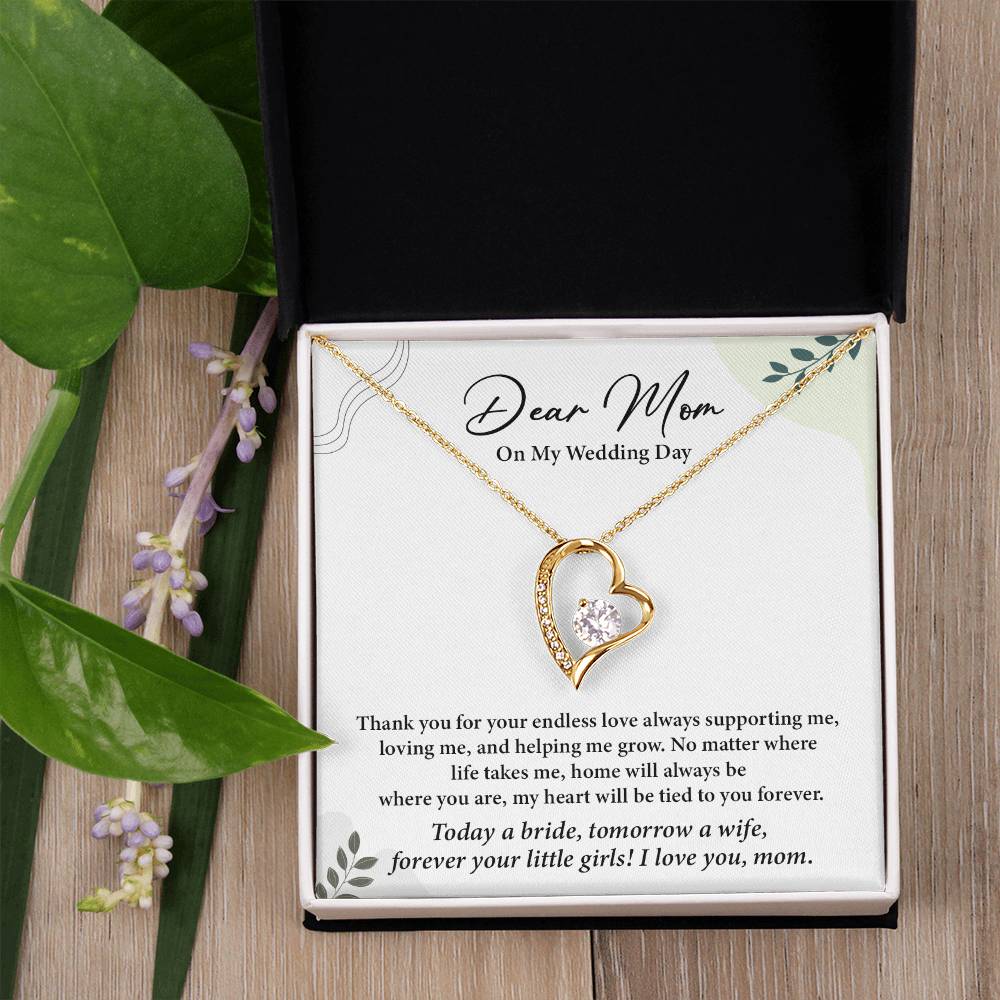 Dear Mom On My Wedding Day Heartfelt Necklace Gift From Daughter Dear Mom On My Wedding Day Mother Wedding Day Gift Sentimental Gift For Mother From Daughter Forever Your Little Girl Wedding Gift Gift For Mom On Daughter’s Wedding Day