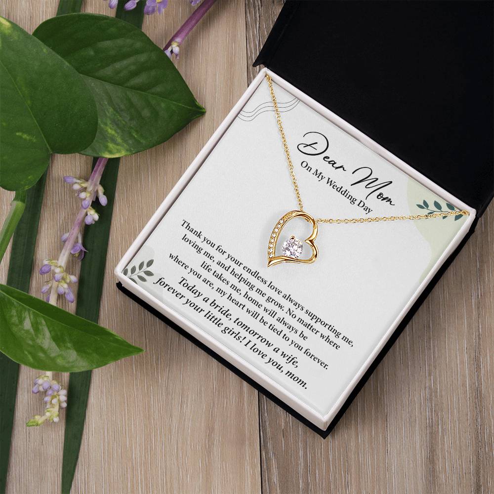 Dear Mom On My Wedding Day Heartfelt Necklace Gift From Daughter Dear Mom On My Wedding Day Mother Wedding Day Gift Sentimental Gift For Mother From Daughter Forever Your Little Girl Wedding Gift Gift For Mom On Daughter’s Wedding Day