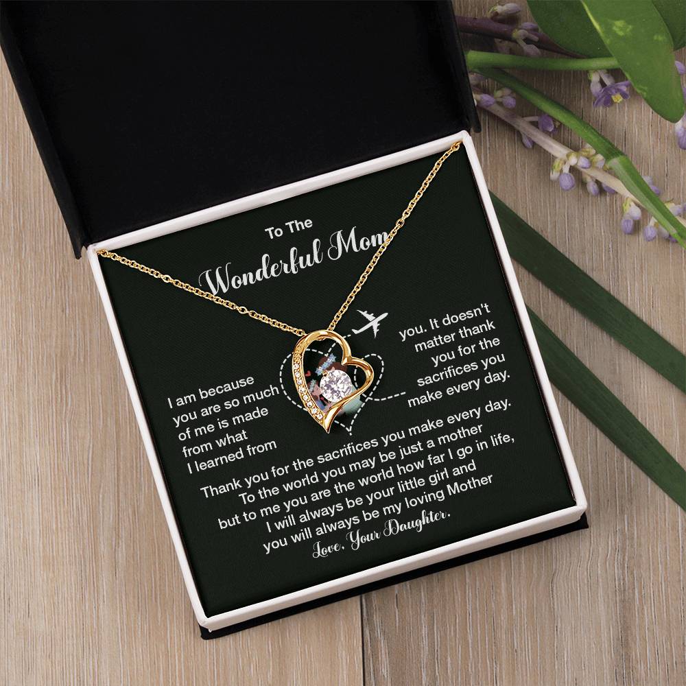 To The Wonderful Mom, Elegant Jewelry For A Mother’s Day Gift Thoughtful Necklace Sweet Gift For A Special Woman Loving Pendant Elegant Pendant For A Mother’s Bond Heartfelt Necklace For Family Bond Beautiful Necklace For A Special Connection