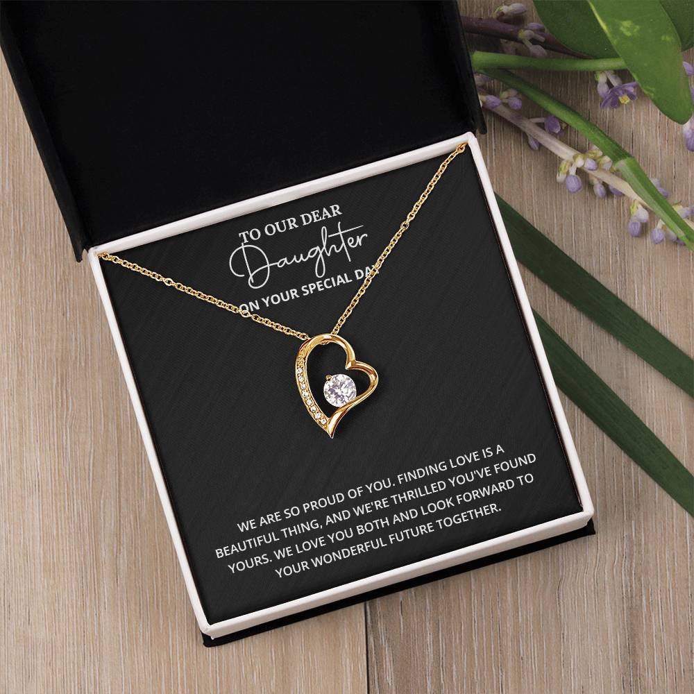 To Our Dear Daughter Daughter Engagement Necklace Engagement Gift For Daughter Sentimental Gift For Daughter’s Engagement Jewelry Gift For Daughter’s Engagement Daughter’s Special Day Necklace Meaningful Gift For Daughter’s Engagement