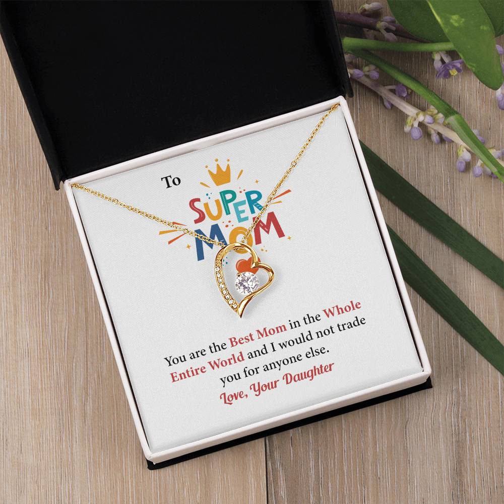 To Super Mom Thoughtful Gift For A Loving Mom Elegant Jewelry Sentimental Pendant Beautiful Necklace For A Special Connection Loving Pendant Special Necklace Thank You Pendant For A Super Mom Sentimental Jewelry