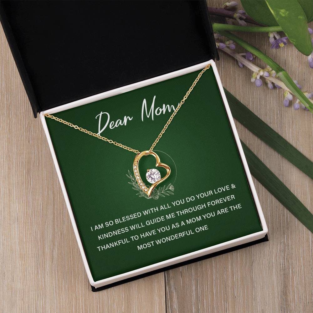 Dear Mom Blessed To Have You Necklace Love You Mom Necklace Best Mom Ever Necklace Eternal Bond With Mom Necklace Meaning Thoughtful Gift For Mindful Gift For Mom Necklace For Family Bond Dear Mom Necklace Gift