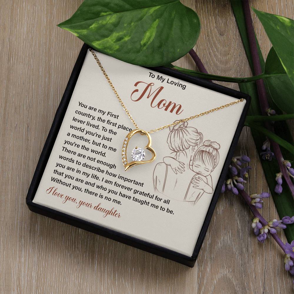 Gift for Loving Mom from Daughter with Message Card
