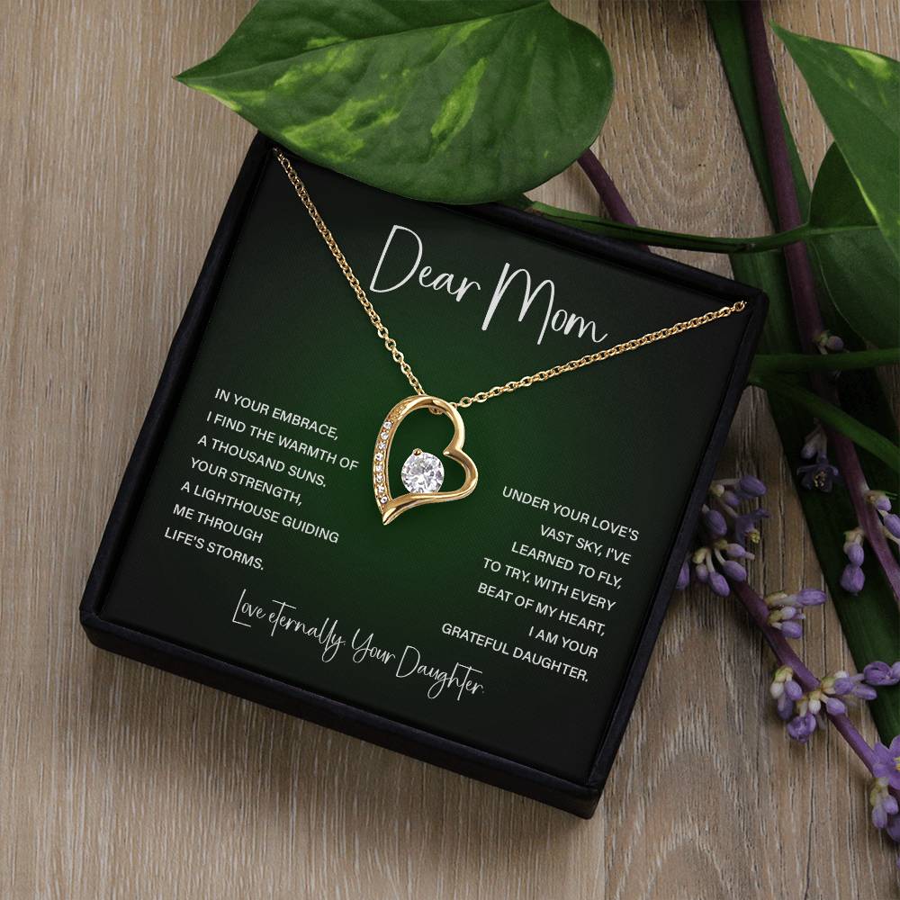 Dear Mom, Mother’s Day Necklace For Mom Best Birthday Gift Necklace Thoughtful Anniversary Necklace Heartfelt Christmas Gift Thank You Necklace Gift Necklace With Message Card