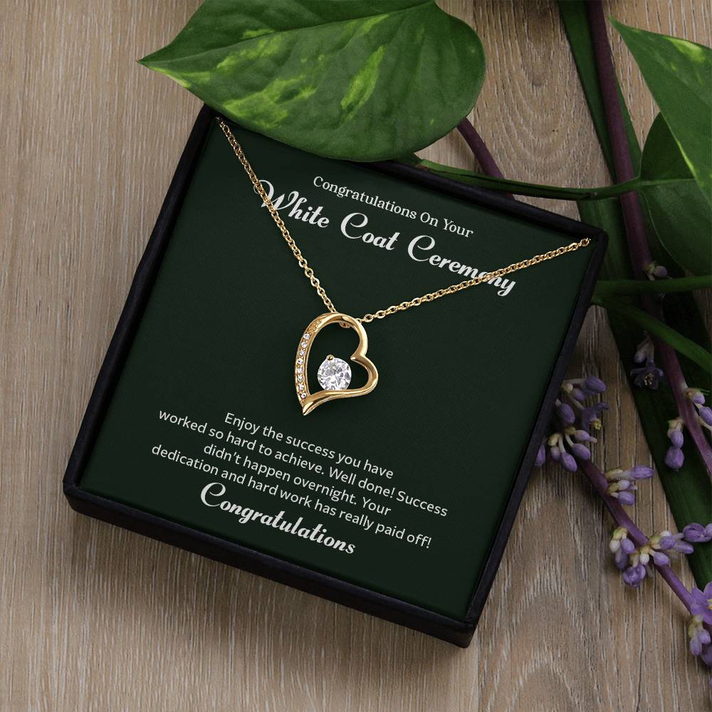 Congratulations On Your White Coat Ceremony Congratulations Necklace Inspirational Jewelry Gift Meaningful Gift For Graduates Proud Of Your Journey Necklace Celebrate Your Success Necklace Emotional Connection Necklace Jewelry For Inspiring Confidence