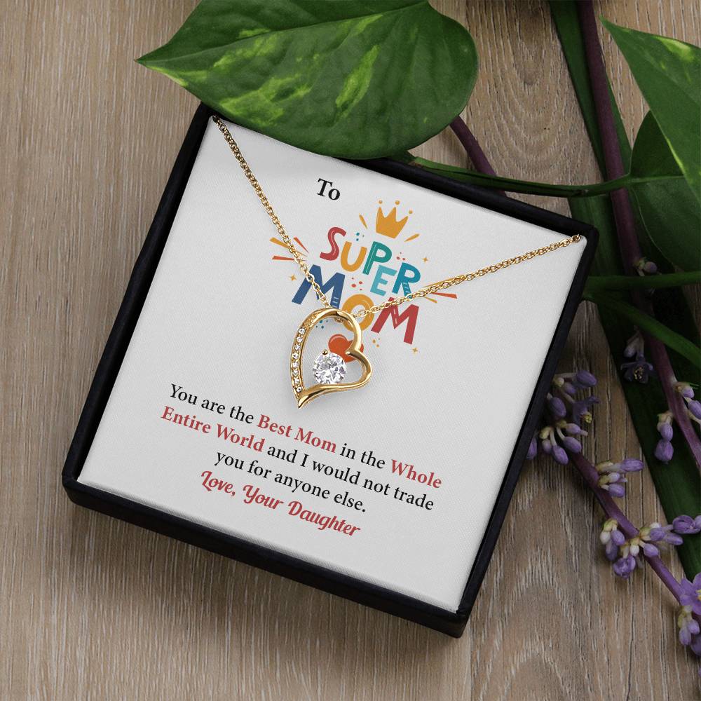 To Super Mom Thoughtful Gift For A Loving Mom Elegant Jewelry Sentimental Pendant Beautiful Necklace For A Special Connection Loving Pendant Special Necklace Thank You Pendant For A Super Mom Sentimental Jewelry