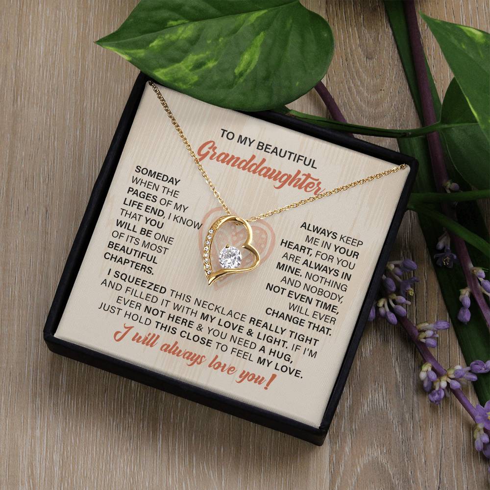 To My Beautiful Granddaughter Necklace, To My Granddaughter Graduation, Birthday, Wedding, Valentines, Christmas Pendant Jewelry, Confirmation Gifts For Granddaughter.