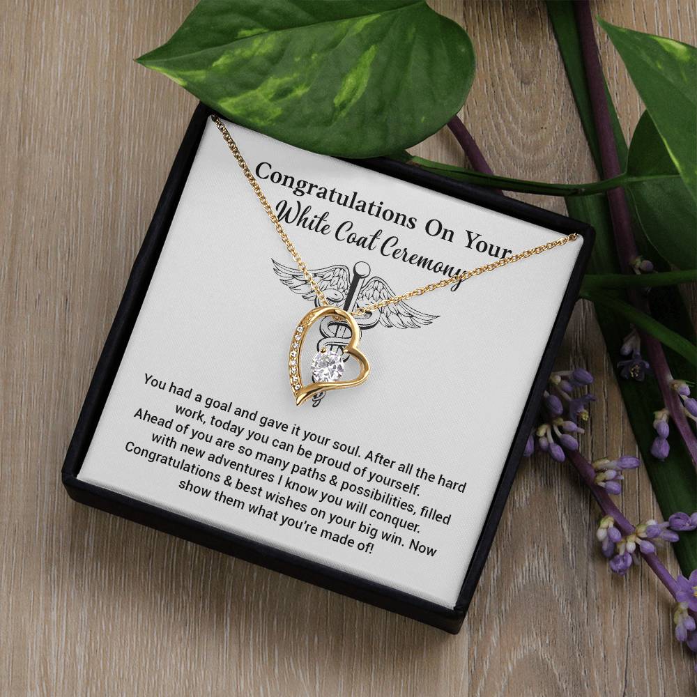 Congratulations On Your White Coat Ceremony Congratulations Necklace Inspirational Jewelry Gift Meaningful Gift For Graduates New Adventures Necklace Motivational Jewelry Personal Growth Jewelry Best Wishes Necklace