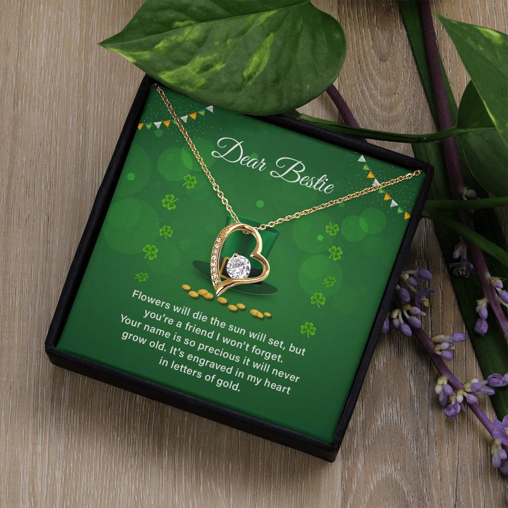 Dear Bestie, Friends Forever Keepsake Timeless Bonds Of Friendship Heartfelt Sentiments For Friends Golden Memories Jewelry Celebrate Our Connection Friendship Appreciation Gift Best Friend Love Necklace Gift From Brother, Sister