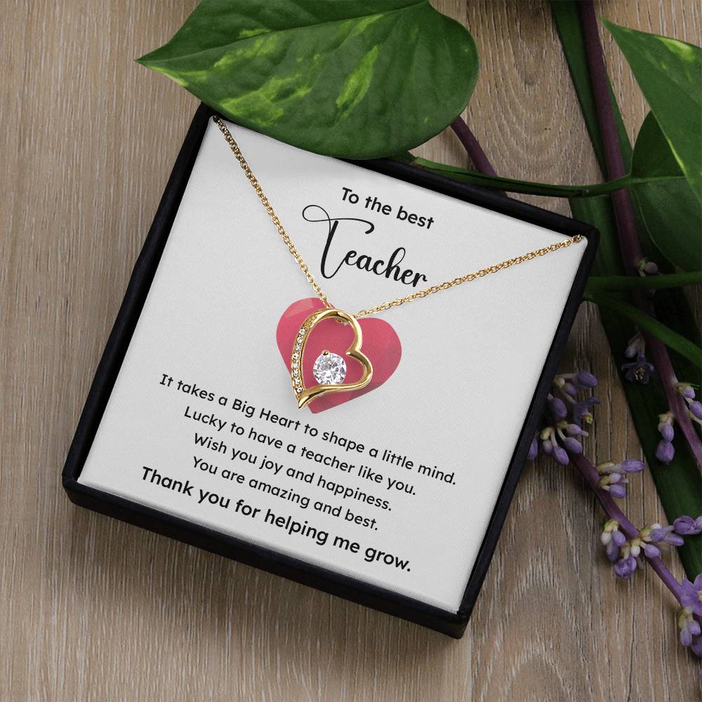 To The Best Teacher Best Teacher Gift Teacher Appreciation Necklace Lucky To Have You Necklace Unique Gift For A Great Teacher Emotional Connection Necklace Supportive Gift For Teachers You Are The Best Necklace