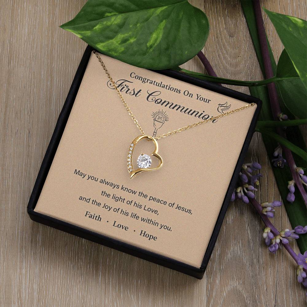 Congratulations On Your First Communion necklace for presence of Jesus thoughtful gift for first communion special occasion gift for first communion meaningful gift for first communion first communion necklace gift gift for first communion