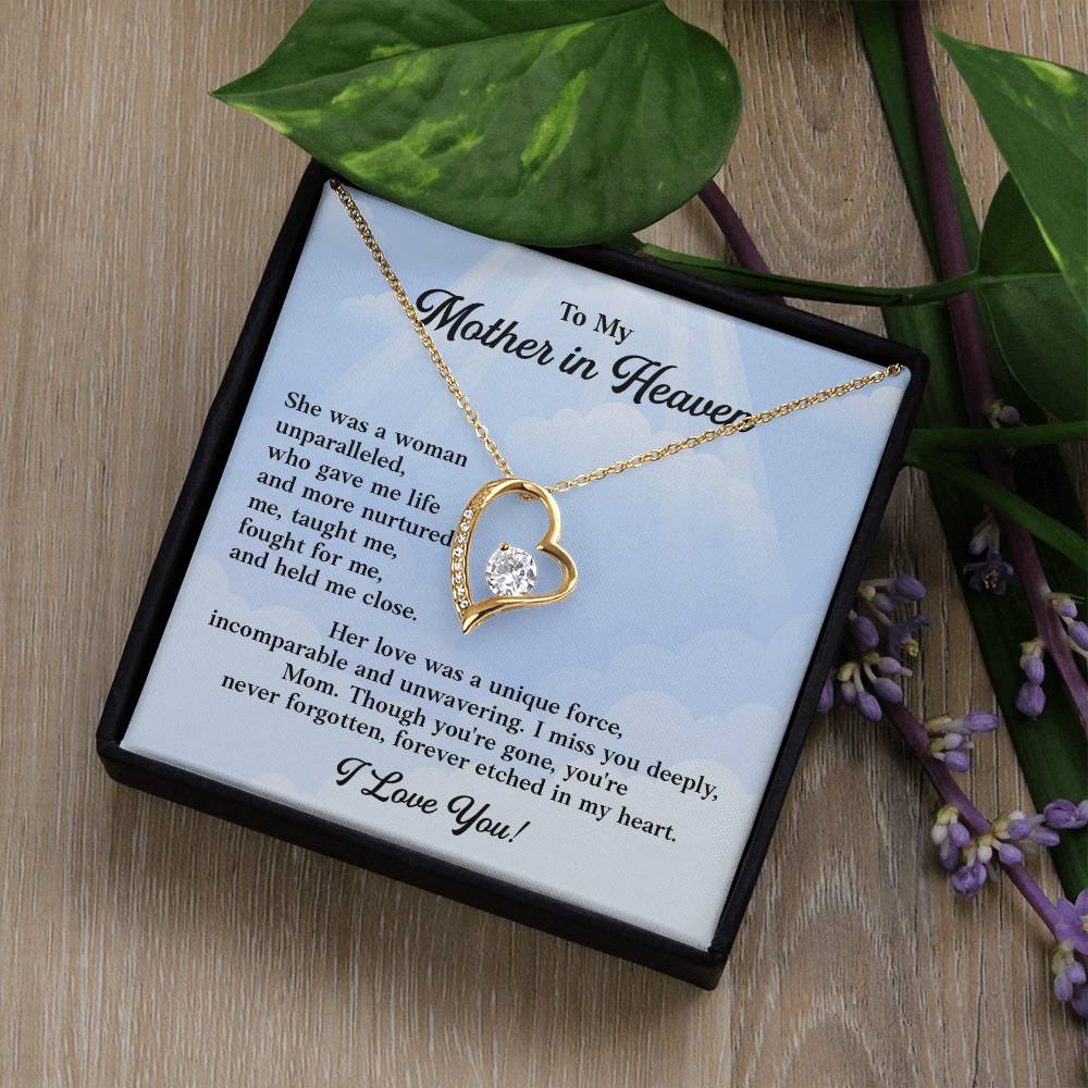 Memorial Necklace Gift for Mother in Heaven
