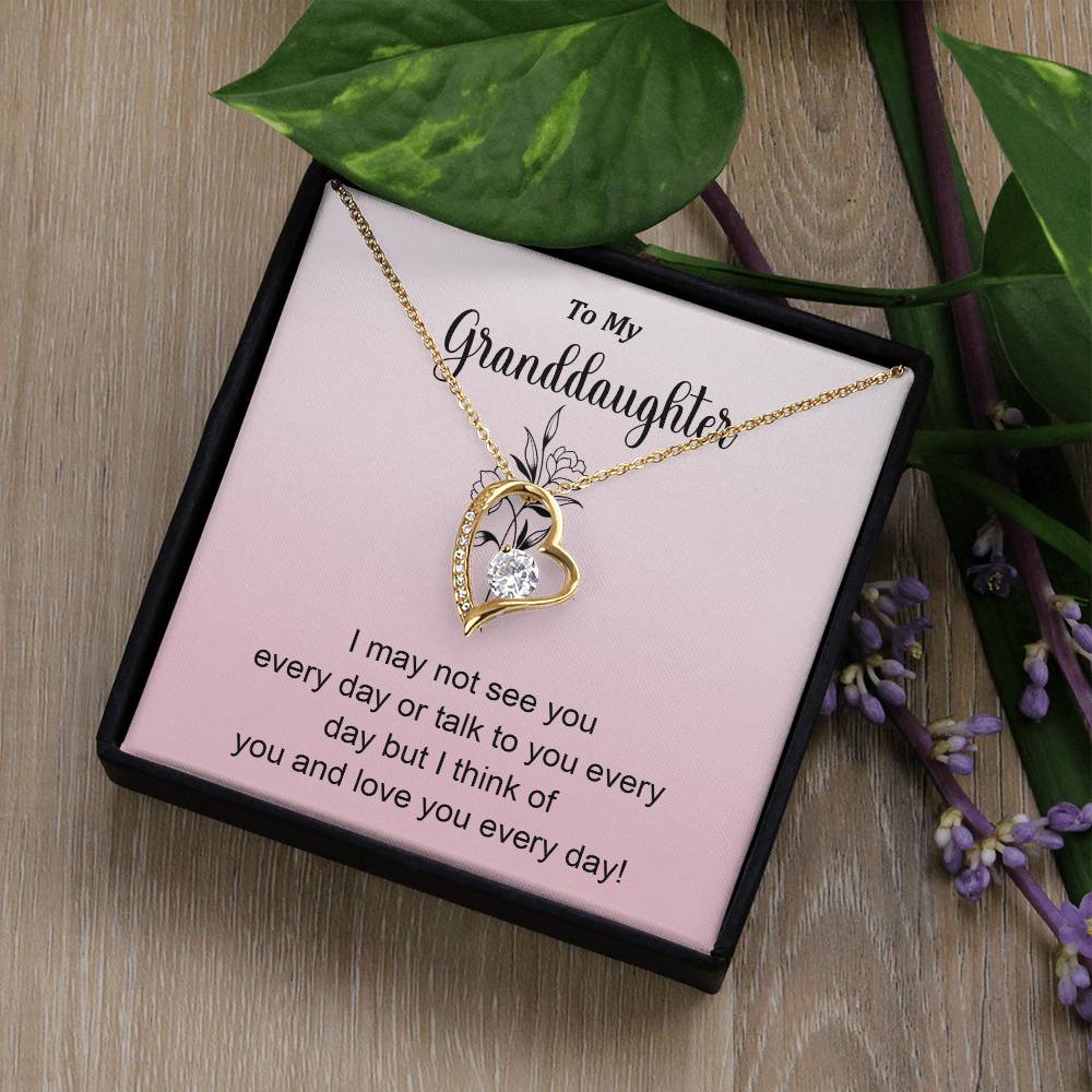 To My Granddaughter Necklace – Love You Every Day Gift Box