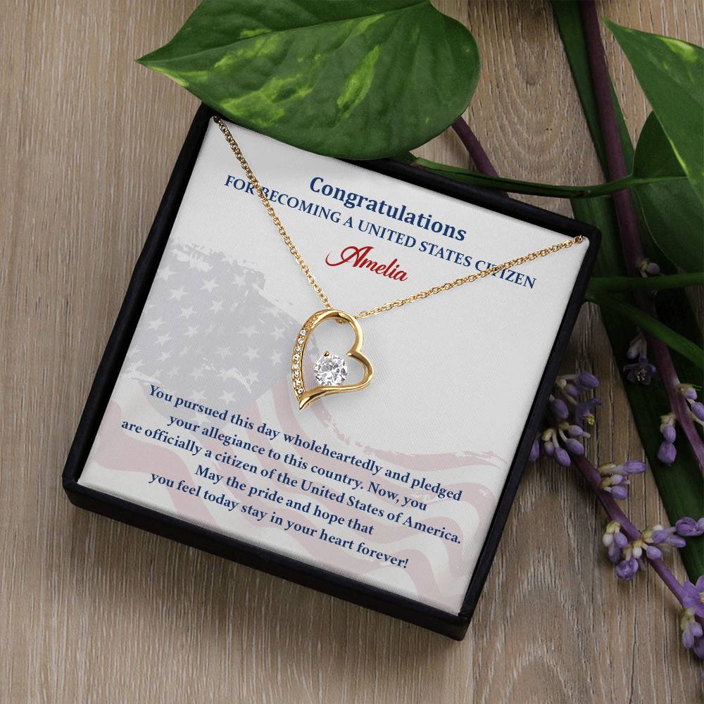 Congratulations Necklace For New U.s. Citizen Amelia Necklace For New U.s. Citizen Pledge Of Allegiance Necklace Gift For New U.s. Patriot U.s. Citizenship Success Necklace Gift For Citizenship Celebration Necklace For Proud New Citizen