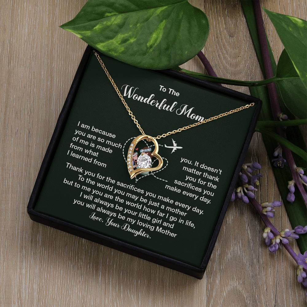 To The Wonderful Mom, Elegant Jewelry For A Mother’s Day Gift Thoughtful Necklace Sweet Gift For A Special Woman Loving Pendant Elegant Pendant For A Mother’s Bond Heartfelt Necklace For Family Bond Beautiful Necklace For A Special Connection