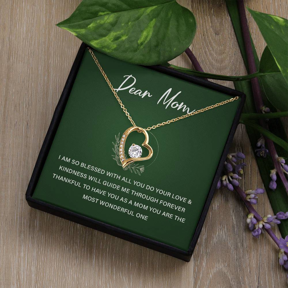 Dear Mom Blessed To Have You Necklace Love You Mom Necklace Best Mom Ever Necklace Eternal Bond With Mom Necklace Meaning Thoughtful Gift For Mindful Gift For Mom Necklace For Family Bond Dear Mom Necklace Gift