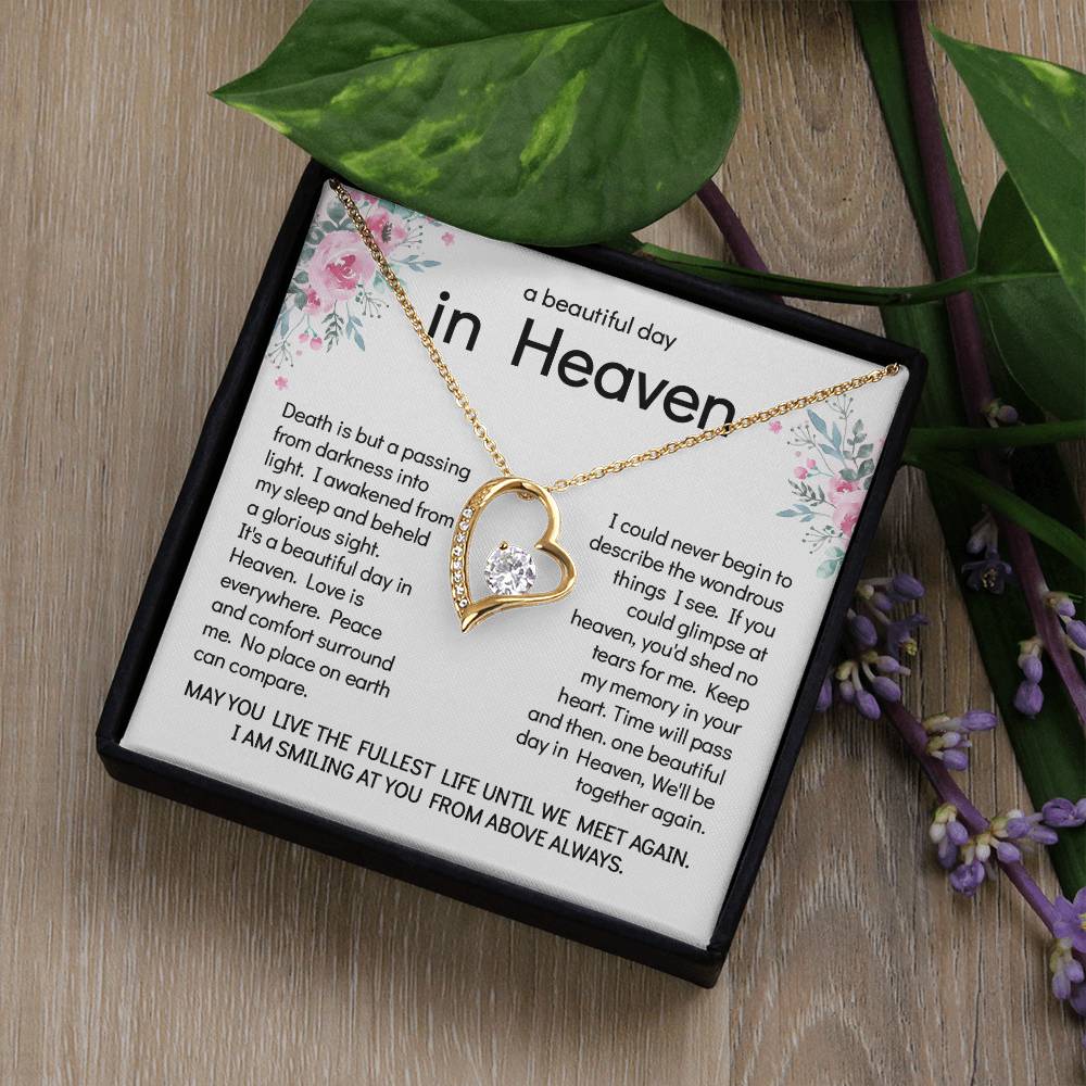 A Beautiful Day In Heaven Necklace – Heartfelt Memorial Jewelry Gift