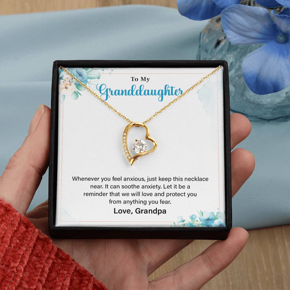 Granddaughter Necklace from Grandpa – Keepsake Gift Box