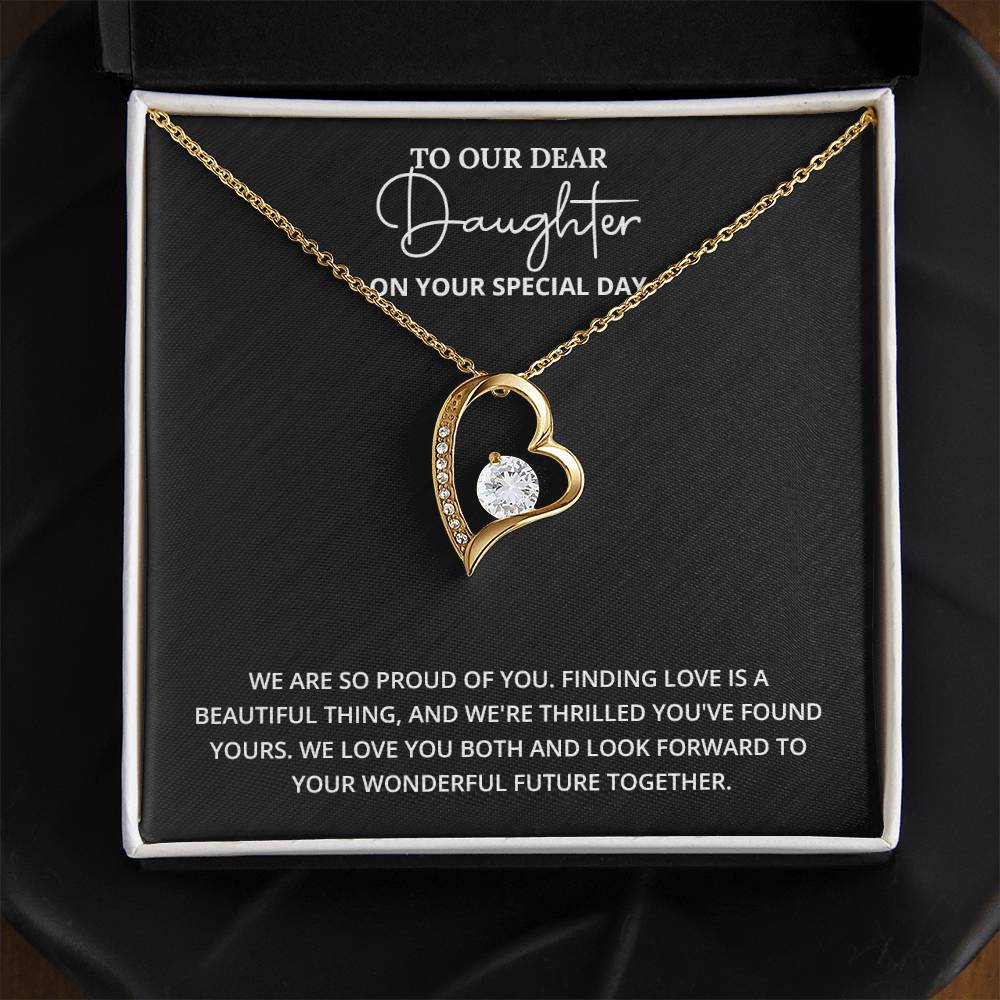 To Our Dear Daughter Daughter Engagement Necklace Engagement Gift For Daughter Sentimental Gift For Daughter’s Engagement Jewelry Gift For Daughter’s Engagement Daughter’s Special Day Necklace Meaningful Gift For Daughter’s Engagement