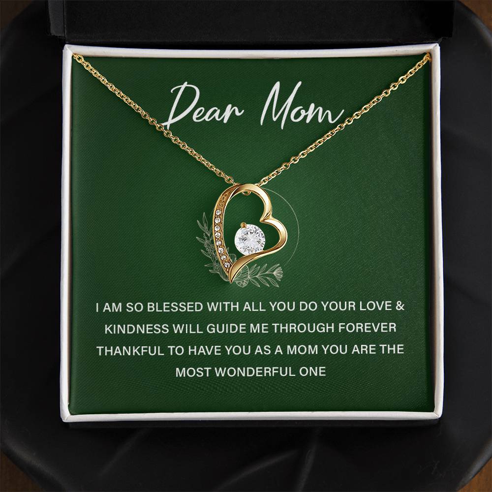 Dear Mom Blessed To Have You Necklace Love You Mom Necklace Best Mom Ever Necklace Eternal Bond With Mom Necklace Meaning Thoughtful Gift For Mindful Gift For Mom Necklace For Family Bond Dear Mom Necklace Gift