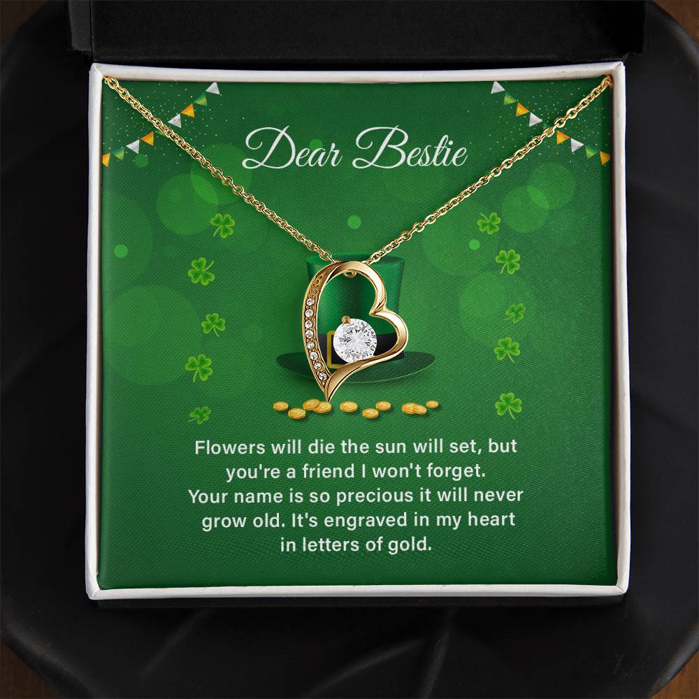 Dear Bestie, Friends Forever Keepsake Timeless Bonds Of Friendship Heartfelt Sentiments For Friends Golden Memories Jewelry Celebrate Our Connection Friendship Appreciation Gift Best Friend Love Necklace Gift From Brother, Sister