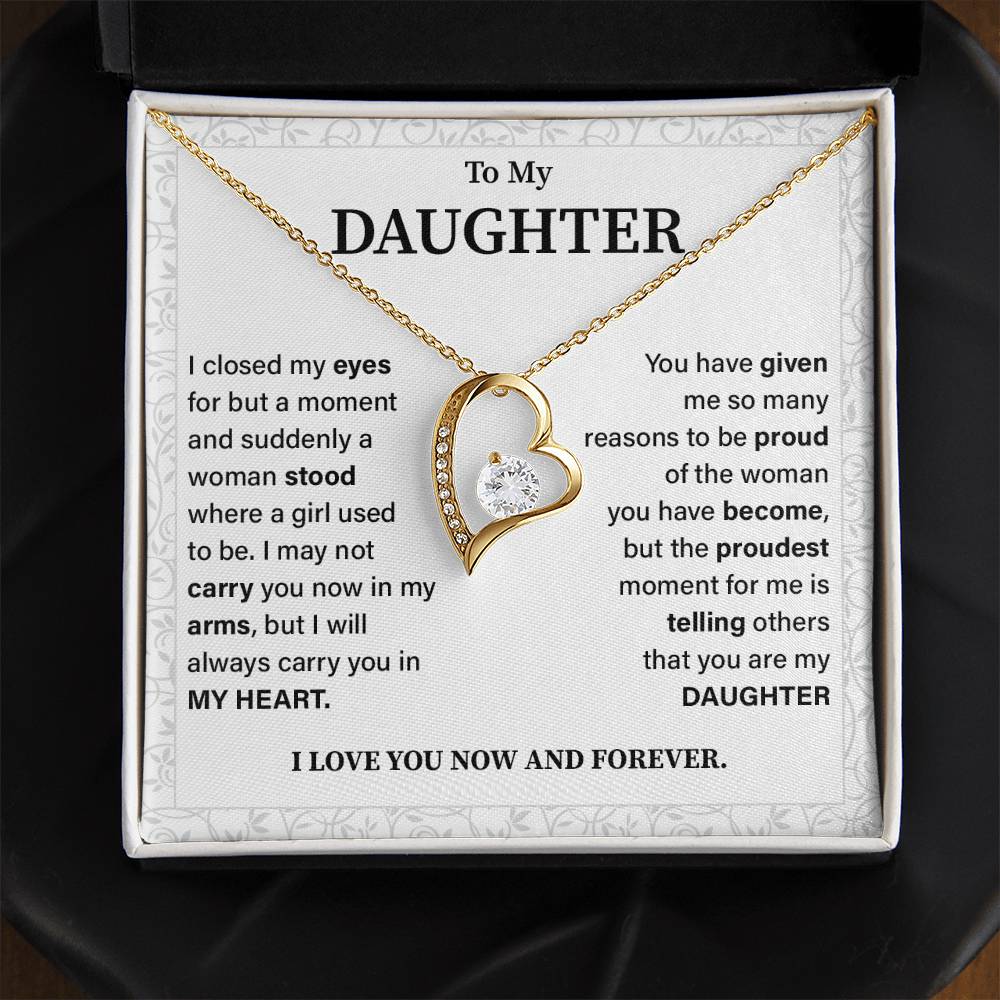 To my daughter i closed my eyes.