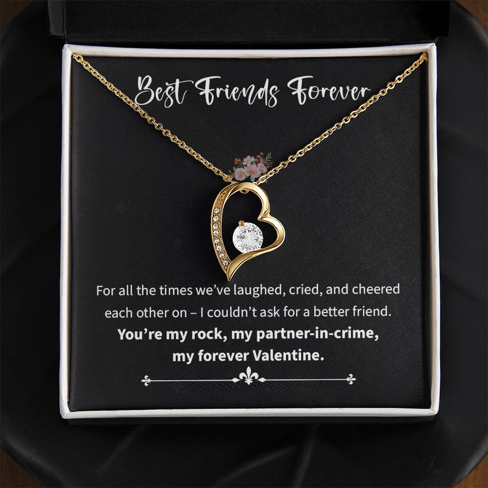 Best Friends Forever, Heartfelt Message With Necklace Happiness Necklace Celebrating Necklace Gift Of True Friendship Thankful For Your Unwavering Support Thank You Necklace Gift My Partner-in-crime Jewelry Forever Valentine Gift