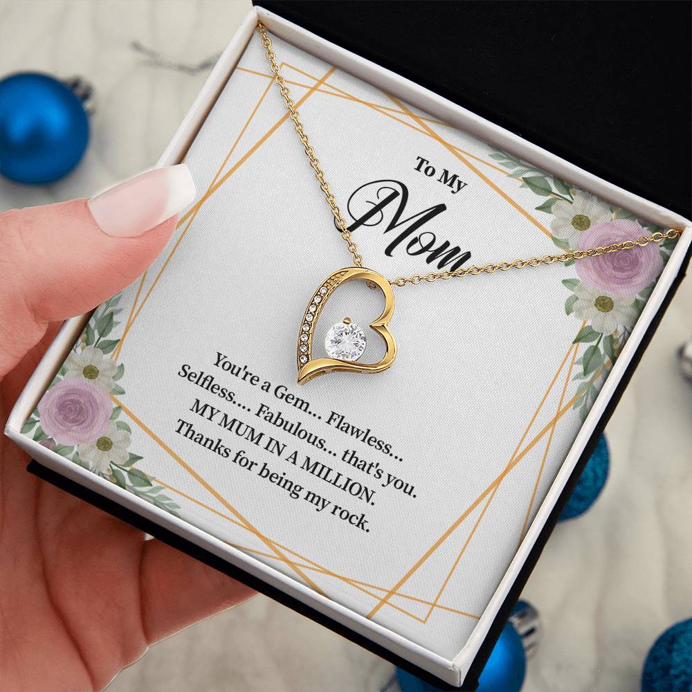 My Mom in a Million Necklace Gift with Message Card