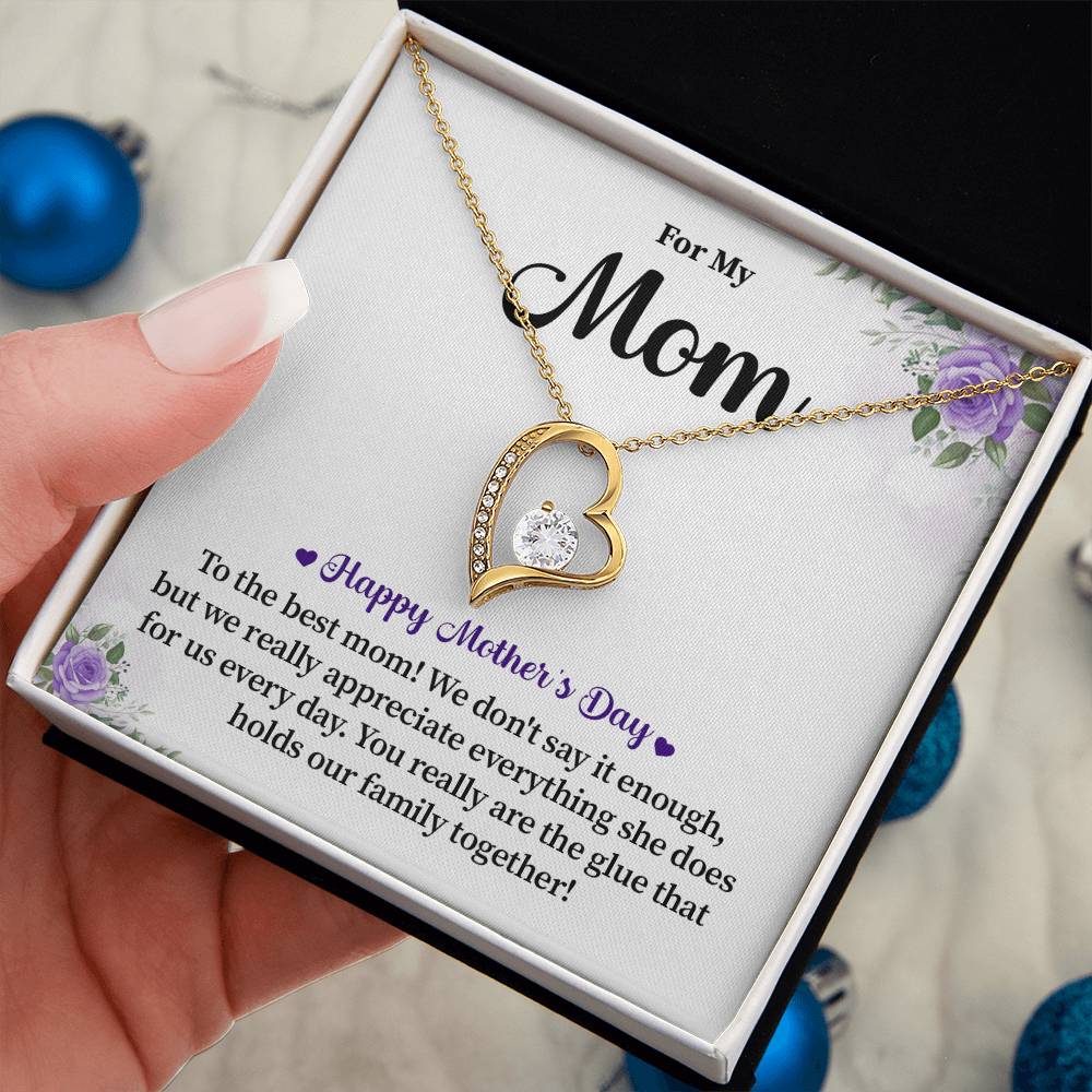 Best Mom Necklace Gift for Mother's Day with Card
