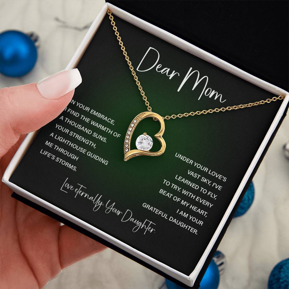 Dear Mom, Mother’s Day Necklace For Mom Best Birthday Gift Necklace Thoughtful Anniversary Necklace Heartfelt Christmas Gift Thank You Necklace Gift Necklace With Message Card