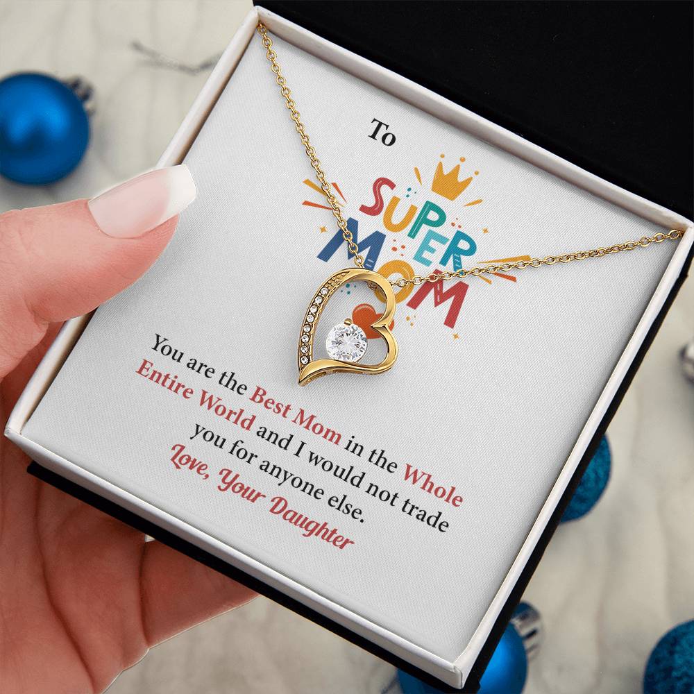 To Super Mom Thoughtful Gift For A Loving Mom Elegant Jewelry Sentimental Pendant Beautiful Necklace For A Special Connection Loving Pendant Special Necklace Thank You Pendant For A Super Mom Sentimental Jewelry