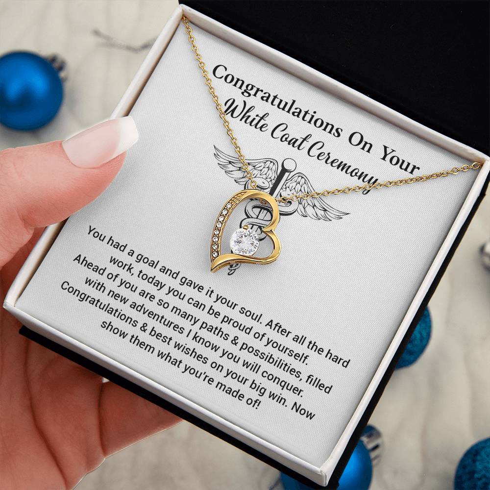 Congratulations On Your White Coat Ceremony Congratulations Necklace Inspirational Jewelry Gift Meaningful Gift For Graduates New Adventures Necklace Motivational Jewelry Personal Growth Jewelry Best Wishes Necklace