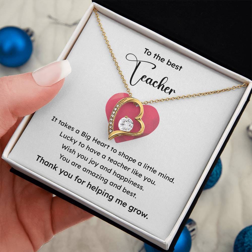 To The Best Teacher Best Teacher Gift Teacher Appreciation Necklace Lucky To Have You Necklace Unique Gift For A Great Teacher Emotional Connection Necklace Supportive Gift For Teachers You Are The Best Necklace