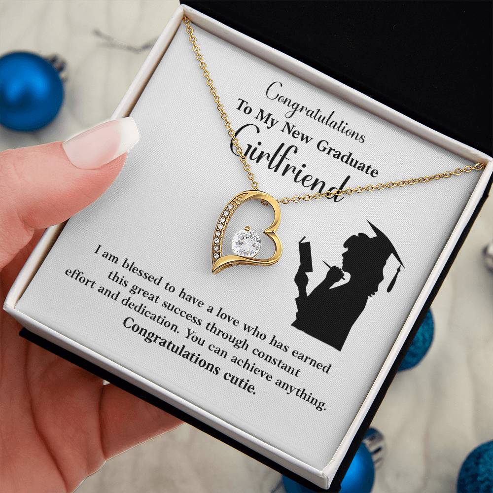 Congratulations To My New Graduate Girlfriend Necklace Necklace For Next Chapter Necklace For Girlfriend’s Potential Proud Partner Graduation Gift Sentimental Gift For New Graduate Gift For Girlfriend’s Graduation Graduate Girlfriend Necklace Gift