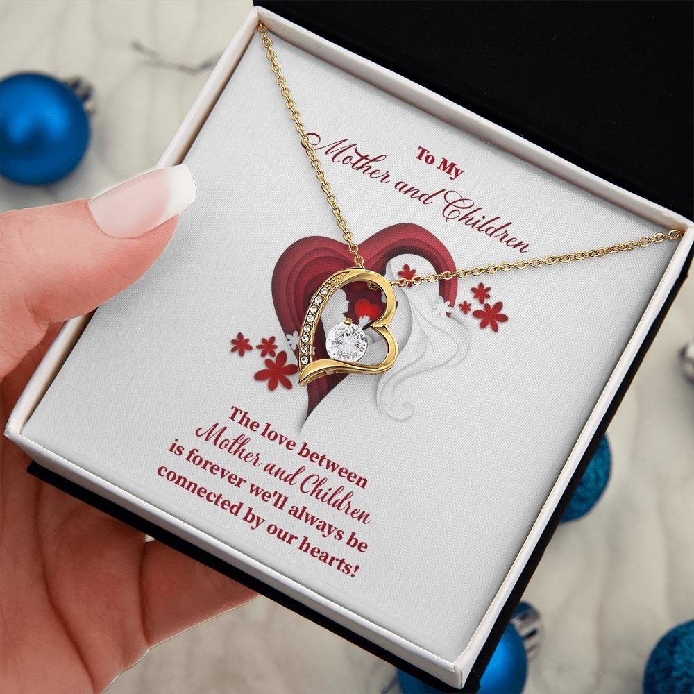 Mother and Children Necklace – Heart Connection Gift