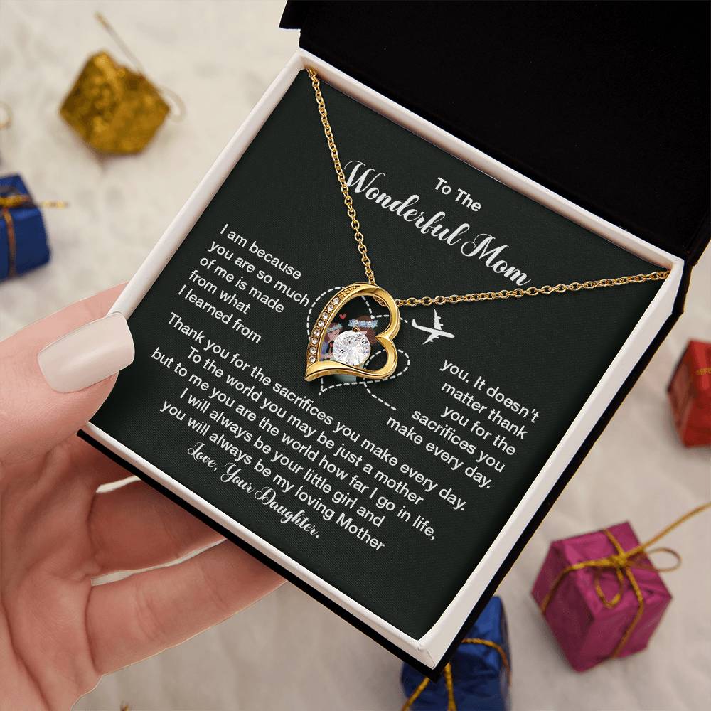 To The Wonderful Mom, Elegant Jewelry For A Mother’s Day Gift Thoughtful Necklace Sweet Gift For A Special Woman Loving Pendant Elegant Pendant For A Mother’s Bond Heartfelt Necklace For Family Bond Beautiful Necklace For A Special Connection