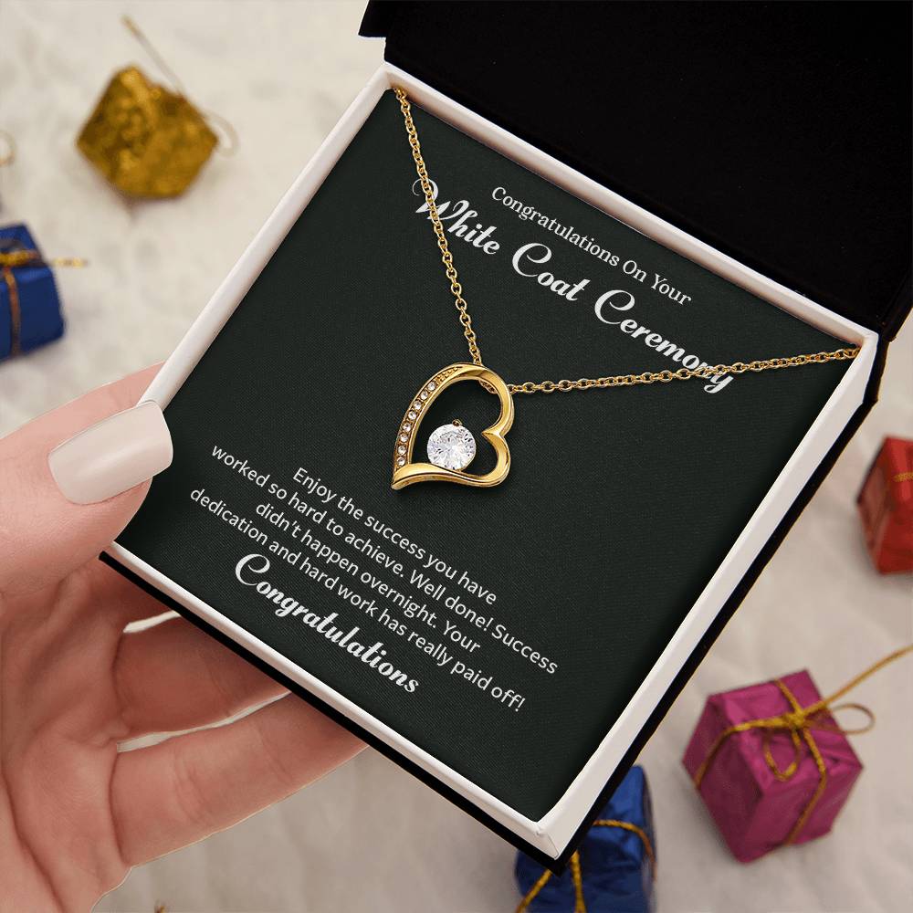 Congratulations On Your White Coat Ceremony Congratulations Necklace Inspirational Jewelry Gift Meaningful Gift For Graduates Proud Of Your Journey Necklace Celebrate Your Success Necklace Emotional Connection Necklace Jewelry For Inspiring Confidence