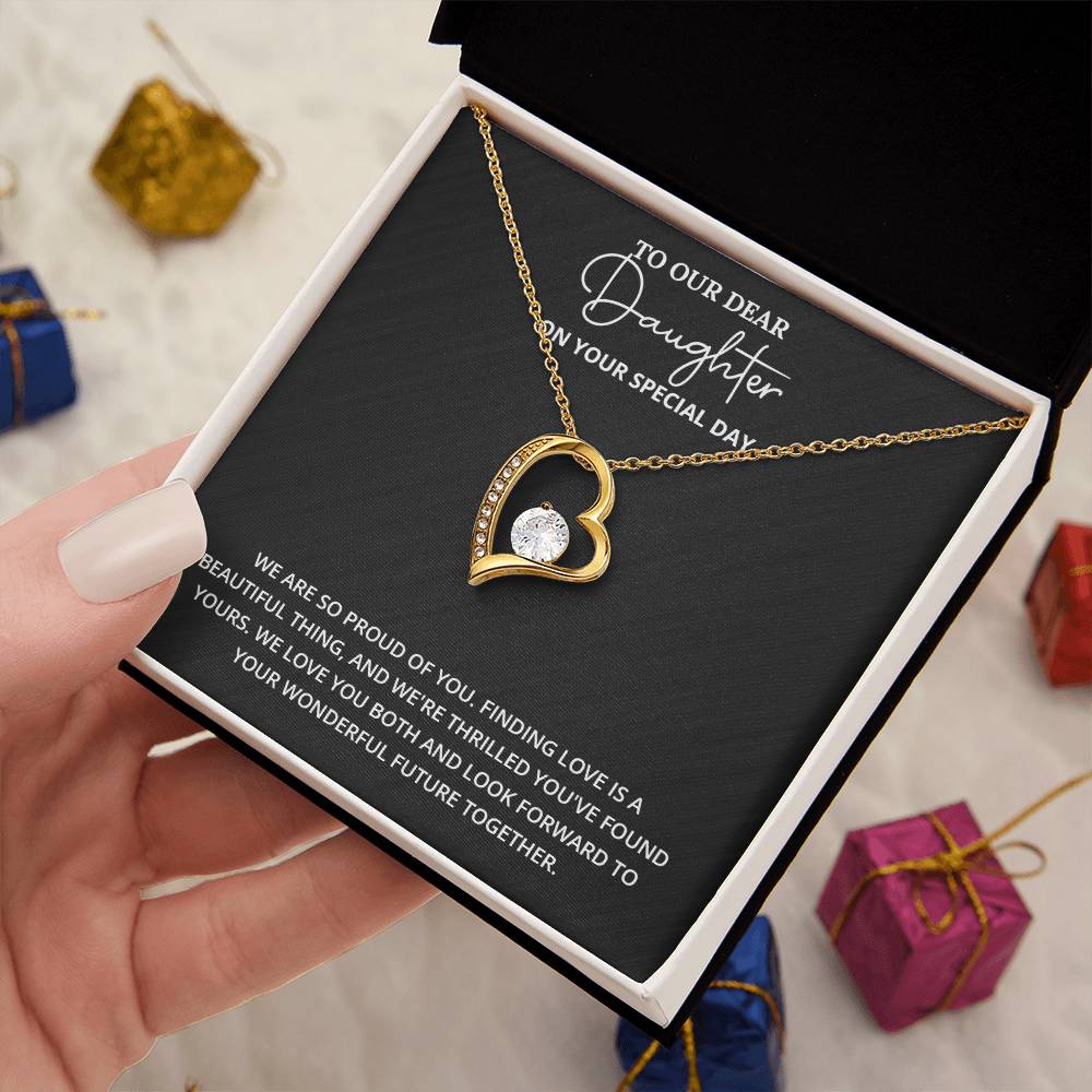 To Our Dear Daughter Daughter Engagement Necklace Engagement Gift For Daughter Sentimental Gift For Daughter’s Engagement Jewelry Gift For Daughter’s Engagement Daughter’s Special Day Necklace Meaningful Gift For Daughter’s Engagement